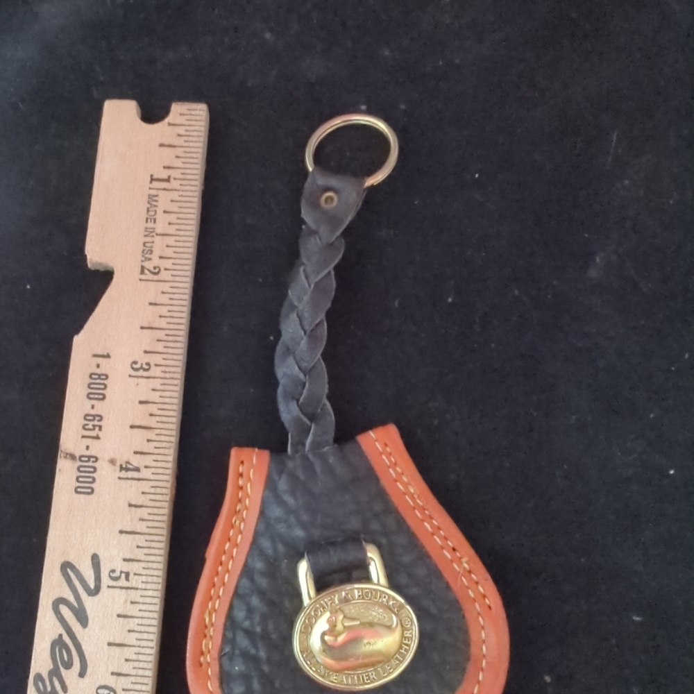 Black and Brown Leather Keychain